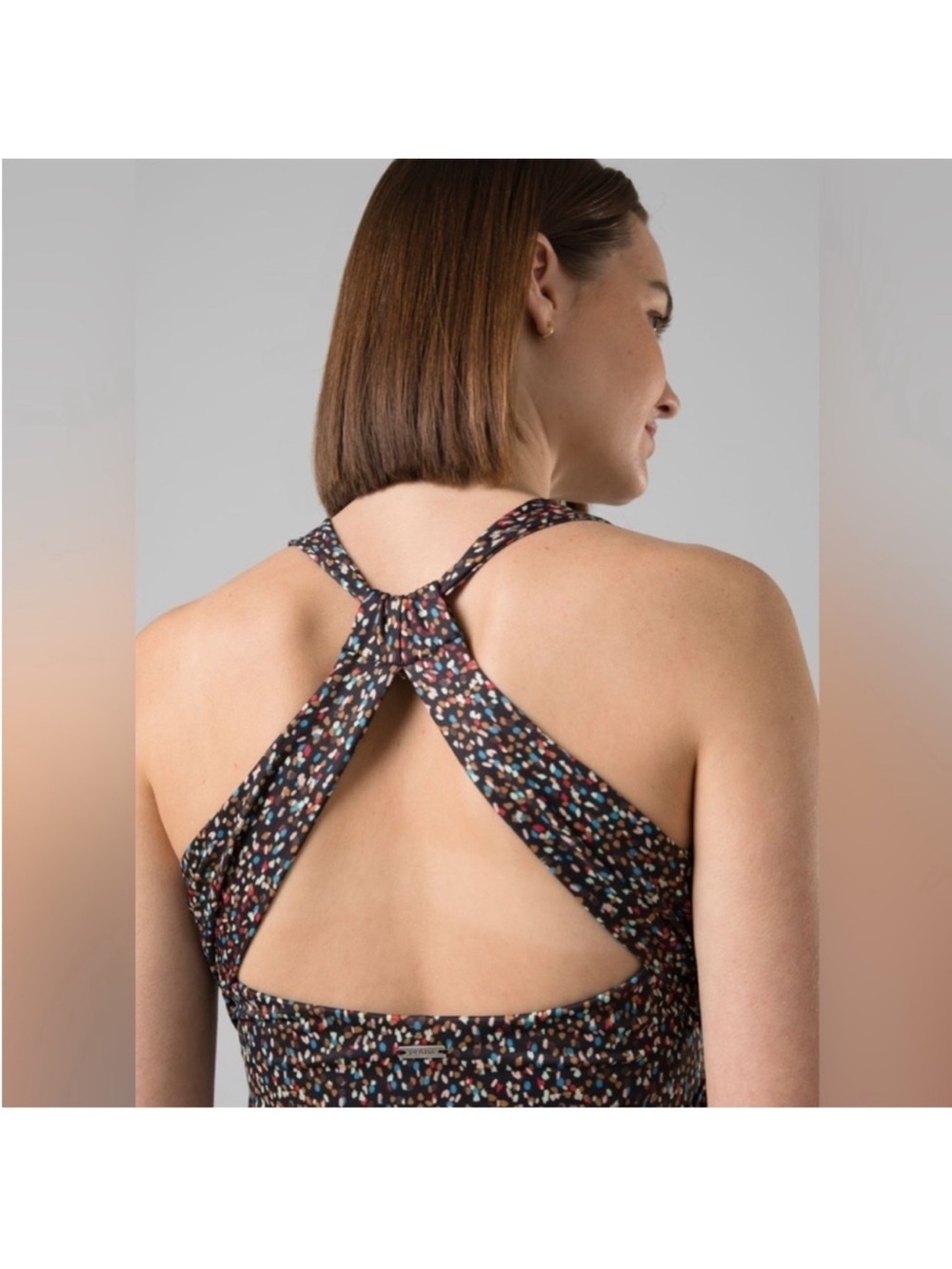 PRANA Jewel Lake Dress Black Alotta Dots Size S